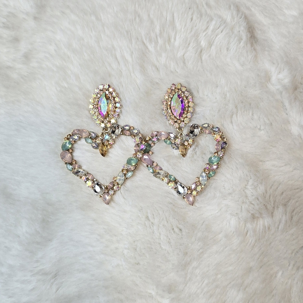 Heart earing hoops